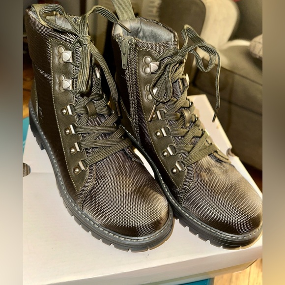 SO Clavicle Women’s Hiking Combat Boots Olive Green Size 8 - Picture 8 of 11